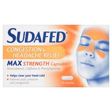 Sudafed Congestion & Headache Relief Max Strength Capsules-undefined
