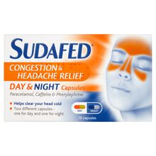Sudafed Congestion & Headache Relief Day/Night Capsules-undefined